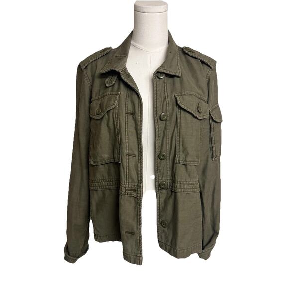 American Eagle Outfitters Jackets & Blazers - American Eagle Women's Utility Jacket Size M Funnel Neck Military Lightweight